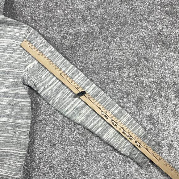 Carhartt Hoodie Womens Small Sweatshirt 1/4 Zip Relaxed Fit Stripe Gray Cozy - Picture 12 of 13